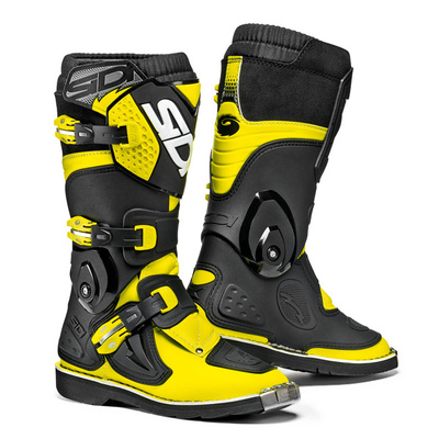 Sidi Youth Flame MX Boots - Fluro Yellow/Black