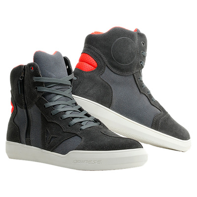 Dainese Metropolis D-Waterproof Riding Shoes - Carbon/Fluro Red