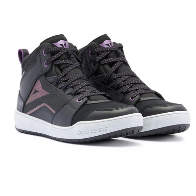 Dainese Ladies Suburb D-Waterproof Riding Shoes - Black/White/Metal Purple