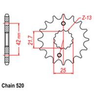 Front Sprocket Steel 13T 520 D/D