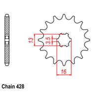 Front Sprocket Steel 13T 428