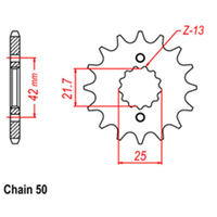 Front Sprocket - Steel 16T 530P