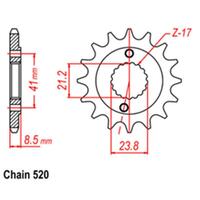 Front Sprocket Steel 14T 520