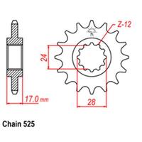 Front Sprocket - Honda - 525 - Steel - 15T