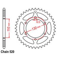 Rear Sprocket - Steel - 42T 520P - Kawasaki/Suzuki/Yamaha