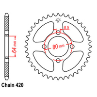 Rear Sprocket - Steel 35T 420P