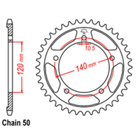 Rear Sprocket - Steel 43T 530P