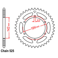 Rear Sprocket - Steel 44T 525P