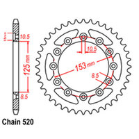 Rear Sprocket - Steel 48T 520P D/D