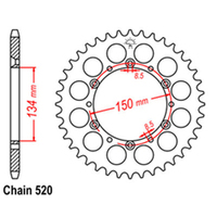 Rear Sprocket - Steel 50T 520P