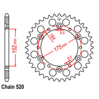 Rear Sprocket - 45 Teeth 520P D/D