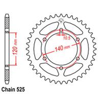 Rear Sprocket Steel 45T 525