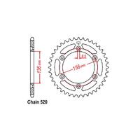Link Rear Sprocket - Suzuki - 520 - Steel - 53