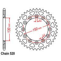 Rear Sprocket Steel 44T 520 D/D