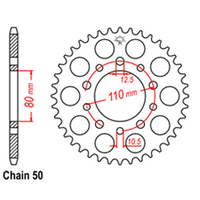 SUPER SPRKT 43T #530 HN MC8/43