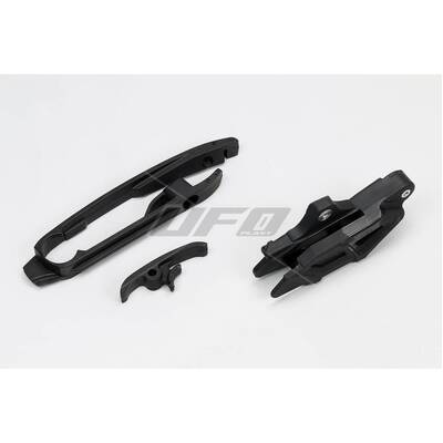 UFO Chain Guide & Swingarm Chain Slider Kit - Husqvarna TC/TE/TX/FC/FE 14-20 - Black