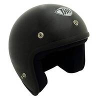 THH T-380 Plain Matte Black Helmet with Studs