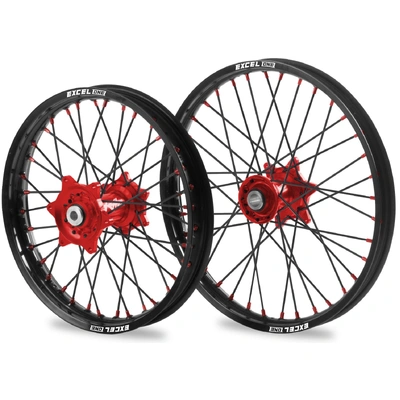 Kite Excel One Sport Wheel Set Honda Crf 250 14-26 450 13-26 Red Hub Black Spokes