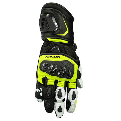 Argon Mission Leather Road Gloves - Black/White/Yellow