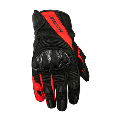 Argon Turmoil Leather Road Gloves - Black/Red
