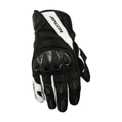 Argon Turmoil Leather Road Gloves - Black/White