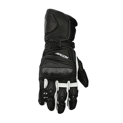 Argon Engage Leather Road Gloves - Black/White