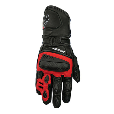 Argon Engage Leather Road Gloves - Black/Red