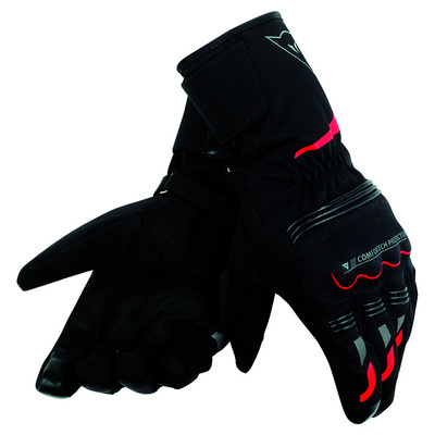 Dainese Tempest D-Dry Short Gloves - Black/Red