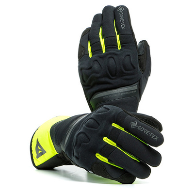 Dainese Nembo Gore-Tex Gloves - Black/Fluro Yellow