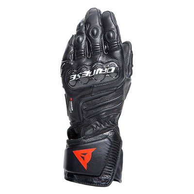 Dainese Carbon 4 Long Leather Gloves - Black/Black/Black