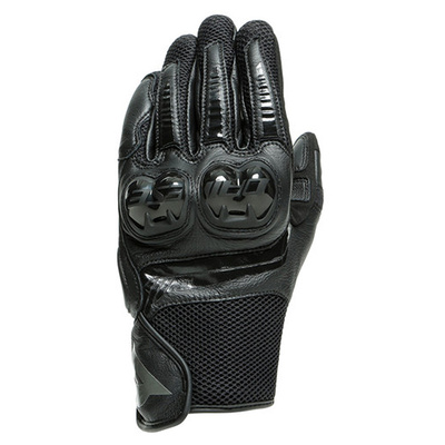 Dainese Mig 3 Leather Gloves - Black/Black