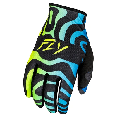 Fly Racing 2025 Lite Zen MX Gloves - Black/Blue/Yellow