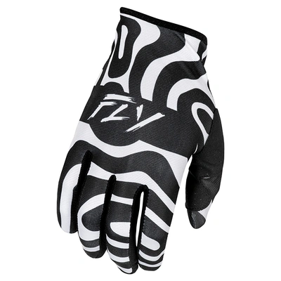Fly Racing 2025 Lite Abyss MX Gloves - Abyss White/Black