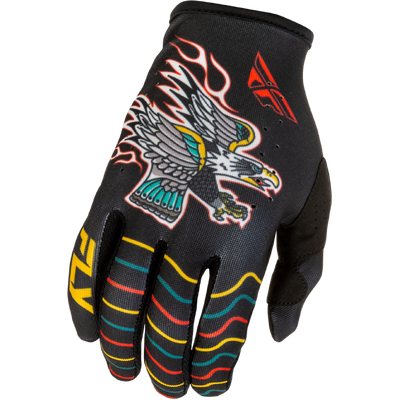Fly Racing 2026 Lite SE Americana MX Gloves - Black/Red/Gold