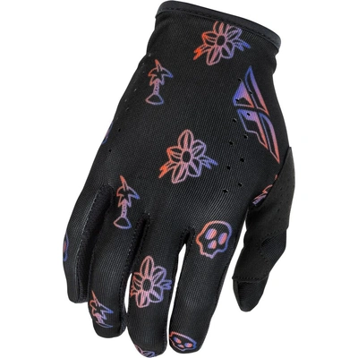 Fly Racing 2026 Lite SE Outline MX Gloves - Black/Red/Purple