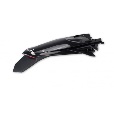 UFO Enduro Rear Fender W/Led - KTM EXC/EXC-F 20-23 - Black