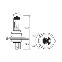 ZZZ BULB HALOGEN 12V 45/45W H4