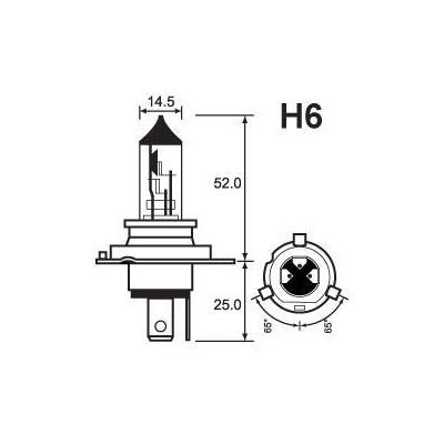 CPR 12V 60/35 H6 Halogen H4 Bulb