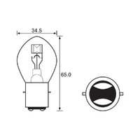 BULB HEADLIGHT 6V 35/35W BA20D