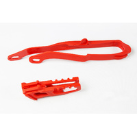 UFO Chain Guide/Swingarm Slider Kit - Honda - CRF250 07/R 07-09/X 07-17/450R 07-08/X 07-16 - Red