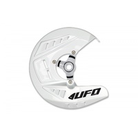 UFO Front Disc Cover With Aluminium Mount - Kawasaki - KX250F - White 