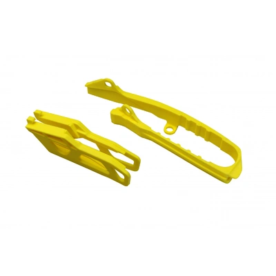 UFO Suzuki Chain Guide/Swingarm Slider Kit - RMZ250 19-23/RMZ450 18-23 - Yellow