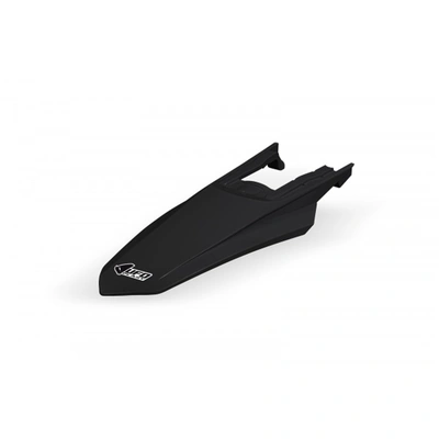 UFO Rear Fender W.Pins - KTM EXC 150/XC W150/XC W150TPI/EXC 250/XC W250/EXC-F 250/XCF W250/EXC 300/XC W300/EXC 24-25 - Black