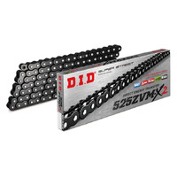 D.I.D 525VM-X2 Super Street X-Ring Chain [Rivet Link] - Black - 124 Link