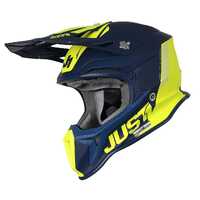 Just1 J18 MIPS Pulsar Helmet - Fluro Yellow/Blue Matte