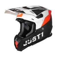 Just1 J22 Adrenaline Youth Helmet - Orange/White/Carbon
