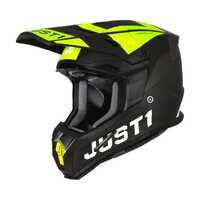 Just1 J22 Adrenaline Youth Helmet - Black/Fluro Yellow/Carbon