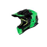 Just1 J38 Mask Helmet - Green/Titanium/Black