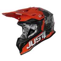 Just1 J39 Kinetic Helmet - Grey/Fluro Orange