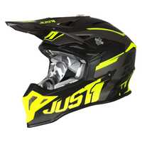 Just1 J39 Stars Helmet - Black/Fluro Yellow/Titanium